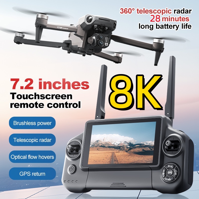Drone Gps Module - Drone RC Quadricoptère 8K avec Nacelle