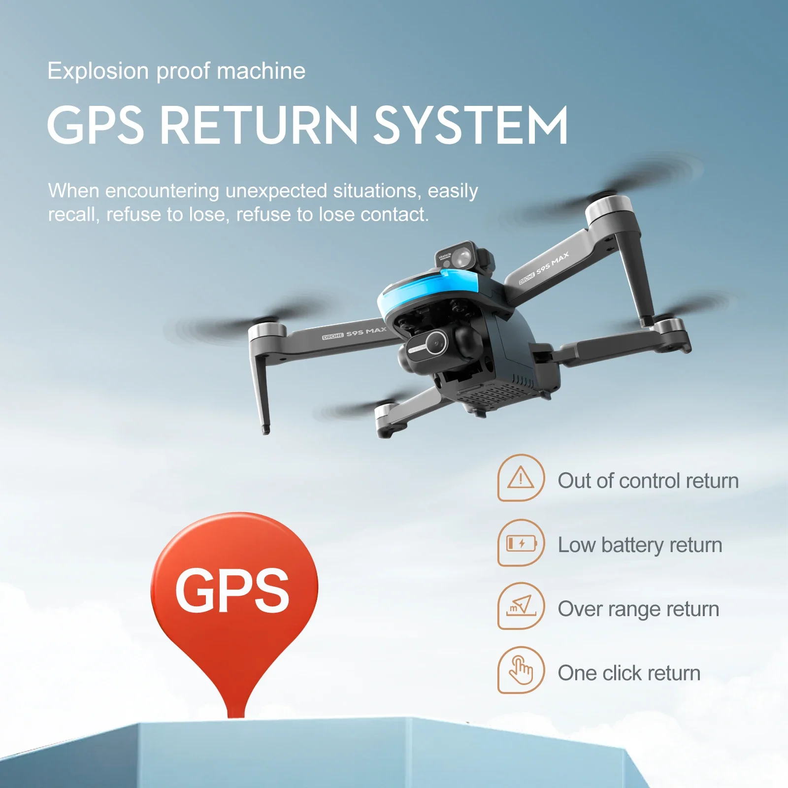 Nouveau S9S MAX MINI Drone 4K  - Drone Gps Module avis et prix