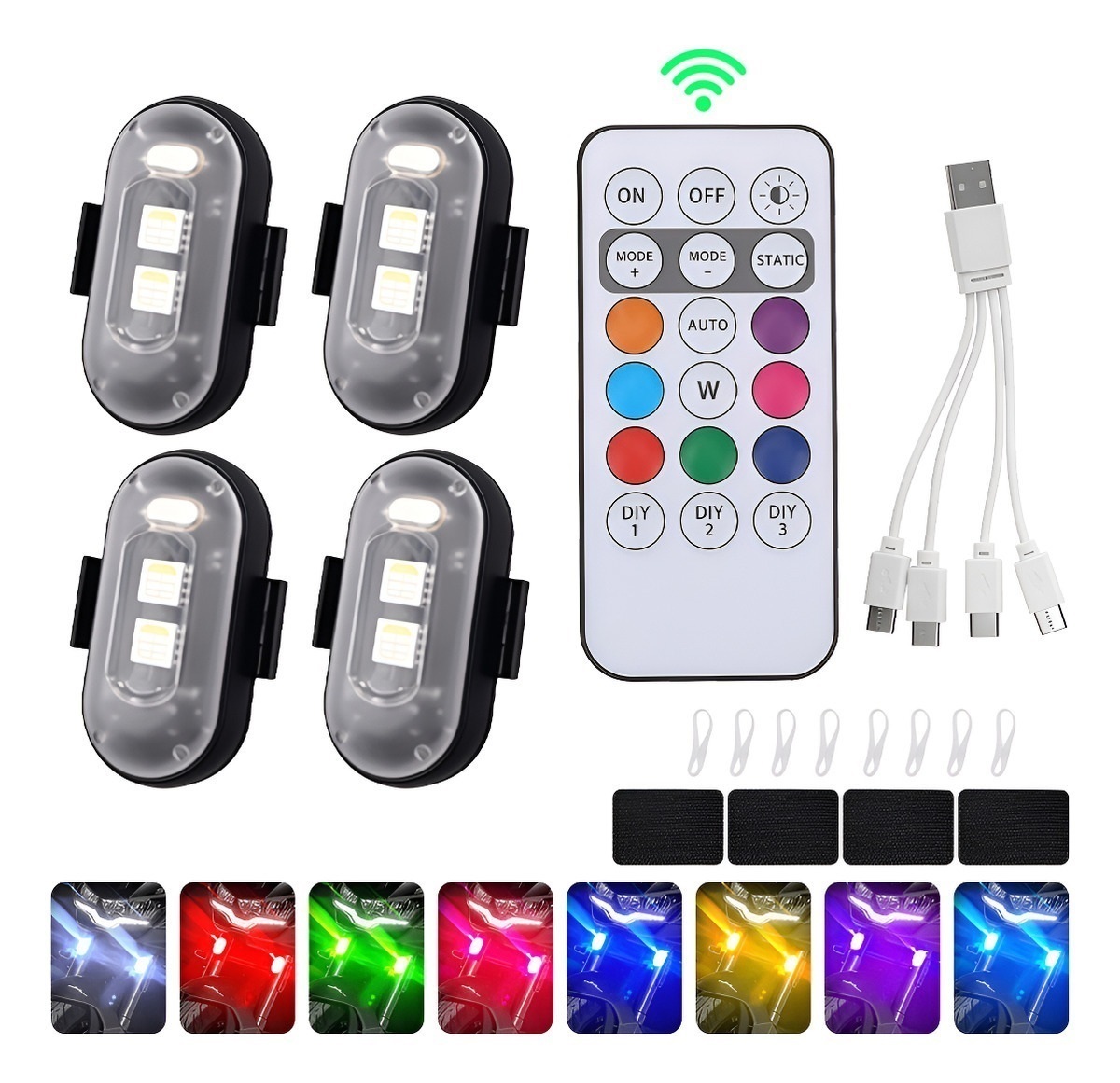 4 pièces de feux stroboscopiqu - Drone Led Light avis et prix