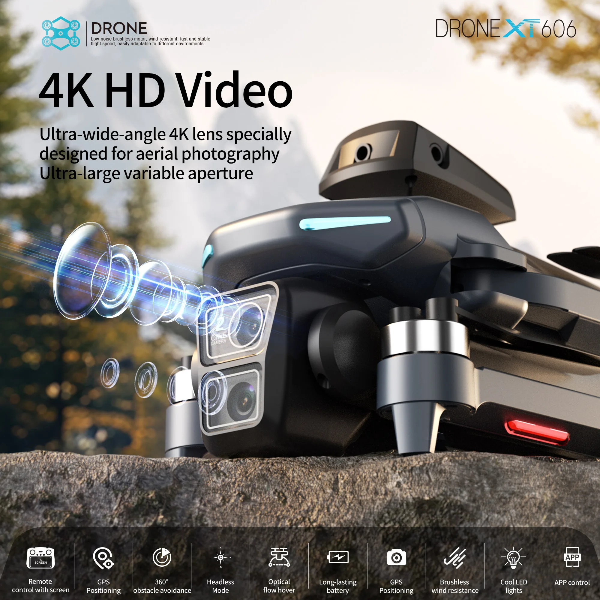 Drone GPS Lenovo XT606 MAX 4K  - Drone Gps Mount avis et prix
